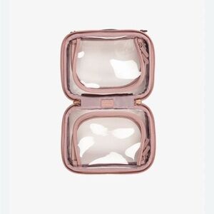 Small Clear Cosmetics Case in Mauve